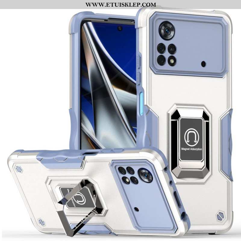 Etui do Poco X4 Pro 5G Wsparcie Pierścienia Z Efektem Metalu